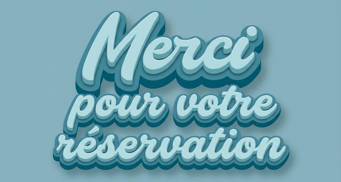 Merci pour votre reservation